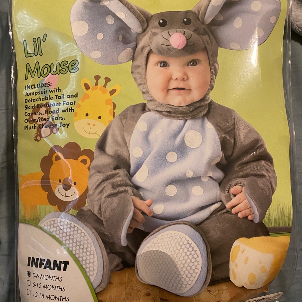 Mouse costume 0-6 months